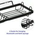 thumbnail image 3 of Adhesive Wall Mounted Soap Holder Basket, Black, 3 of 6