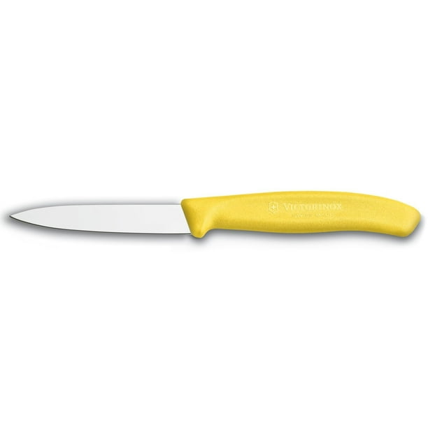 Victorinox 3 25 Inch Swiss Classic Paring Knife With Straight Edge Spear Point Yellow Walmart Com Walmart Com