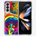 thumbnail image 1 of MUNDAZE Samsung Galaxy Z Fold 4 Shockproof Clear Hybrid Protective Phone Case Neon Rainbow Psychedelic Trippy Hippie Big Brain, 1 of 5