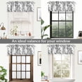 thumbnail image 6 of DriftAway Tree Branch Abstract Ink Printing Lined Thermal Insulated Window Curtain Valance Rod Pocket, 52" x 14" Plus 2" Header Black White, 6 of 7