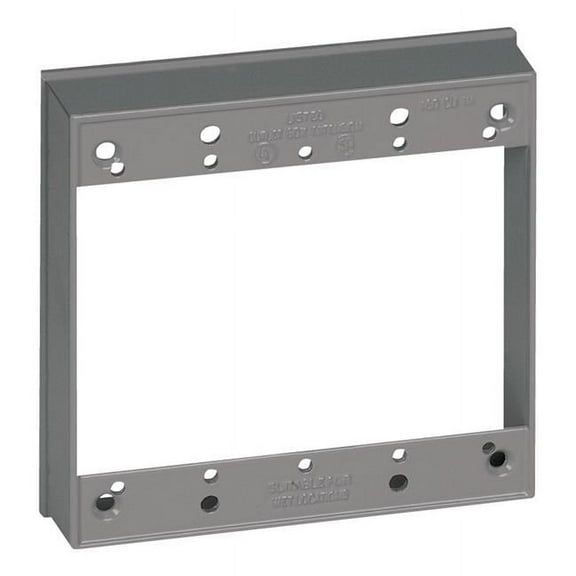 2-Gang Extension Ring, Grey