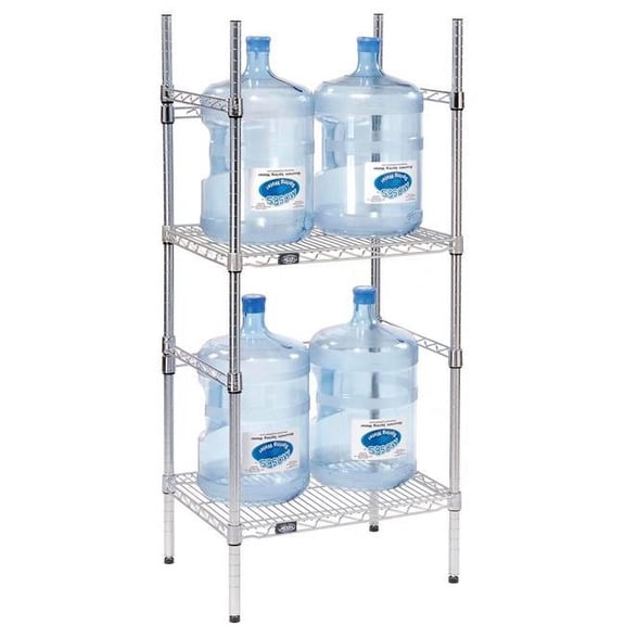 Global Industrial WSR2418 Nexel Water Bottle Storage Rack - 5 gal - 4 Bottle