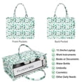 thumbnail image 2 of Large Capacity Tote Bag,Green Christmas Tree and Text Pattern Handbag Fashion Luxury Tote Bag,15.7"x13"x 5.1" Inches,Laptop Compatible, 2 of 6