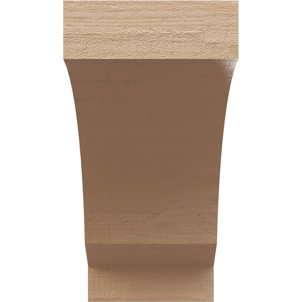 5"W x 10"D x 10"H Classic Moab Rough Cedar Woodgrain TimberThane Corbel, Primed Tan