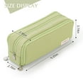 thumbnail image 6 of CICIMELON Large Capacity Pencil Case 3 Compartment Pen Pouch Bag for  Adults Men Women (Green), 6 of 7