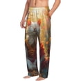 thumbnail image 6 of Salouo Sunshine Flower Meditating Cat Print Pajama Pants for Men, Lounge Pants Elastic Waistband Casual Men's sleepwear Loungewear Sleep Pajama Pant -XX-Large, 6 of 7