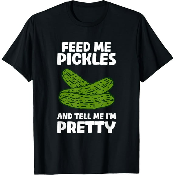 Feed Me Pickles Pickle Cucumber Lovers Funny Cucumber T-Shirt