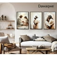 thumbnail image 2 of JESUS Canvas Wall Art Jesus Embracing Woman Pictures Jesus and Woman Prayer Posters Christian Heals Beige Texture Paintings Wall Decor for Bedroom Living Room Church Home Decoration Unframed, 2 of 6