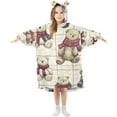 thumbnail image 5 of YAZAOO Kids Wearable Blanket Hoodie Warm and Cozy Cuddly Companions in Cozy Scarves Flannel Sweatshirt, 5 of 7