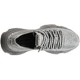thumbnail image 5 of Steve Madden Women's Maxima Sneaker Grey Rhinestone Lace Up Dad Sneaker (7.5), 5 of 7