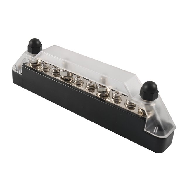Bloque de distribución de energía de barra colectora, pernos de bloque de terminales de coche para coche y barco (negro) Ndcxsfigh Accesorios para autos y motos
