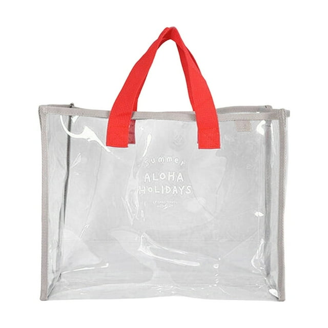 Sac de Natation Portable à Poignée Supérieure Grande Capacité Imperméable en PVC Articles de Toilette Sac de Plage Usage Voyage