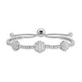 thumbnail image 2 of 925 Sterling Silver Rhodium-plated CZ Adjustable 5in up to 9in Chain Bracelet; for Adults and Teens; for Women and Men, 2 of 3