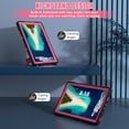 thumbnail image 4 of Dteck for Lenovo Tab M10 5G 10.6 Inch TB360ZU 2023 Case, Heavy Duty Protection Shockproof Rugged Case with Kickstand,Black+Rose, 4 of 6