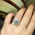 thumbnail image 5 of K-KED 925 Silver Women Anniversary Ring Gift Luxury Cubic Zircon Delicate Jewelry Sz 6-10-10, 5 of 8