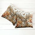 thumbnail image 6 of Ambesonne Rustic Throw Pillow Cover 2 Pack, Farmhouse Summer Chamomiles, 18", Orange Sepia and Off White, 6 of 7