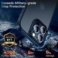 thumbnail image 2 of HTOOQ Frosted Designed for iPhone 13 Pro Case,Black & Blue--, 2 of 5