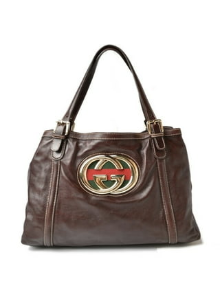 Gucci Web Original Logo Boston Bag Brown Beige - A World Of Goods