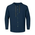 thumbnail image 2 of Chemise à Manches Longues pour Hommes Cardigan Décontracté de Vacances à Capuche, 2 of 5