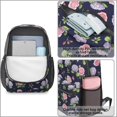 thumbnail image 4 of Pioneer Flower Floral Print Pattern 17" School Backpacks for Teens,Waterproof Oxford Fabric,S-Shape Padded Straps for School,Travel,Hiking,Camping, 4 of 5