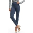 thumbnail image 3 of LMB Lush Moda Women's Leggings Basic Polyester - Extra Buttery Soft with Slimming Fit for Casual Wear, Lounging, Yoga, Exercise and Layering - Many Colors - Plus Size - Charcoal Plus Size (XL - 3XL), 3 of 6