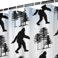 thumbnail image 3 of White Bigfoot and Tree Pattern Shower Curtain 72"x84" ,Bathroom Decorative Shower Curtains Set with 12 Hooks,Modern Waterproof Washable Shower Curtain, 3 of 6