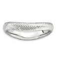 thumbnail image 2 of Sterling Silver Polished Rhodium-Plate Wave Ring, 2 of 7