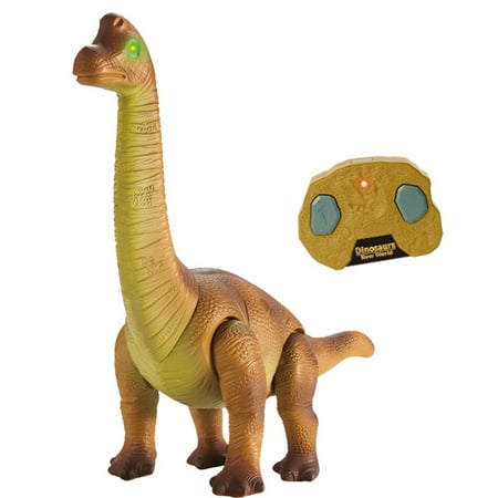 RC Brachiosaurus Dinosaur Toy, Authentic Movement and Roar, Light up