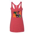 thumbnail image 2 of Cute Smiling Neon Pitbull Dog Breed Dog Lover Tri-Blend Racerback Tank Top, Vintage Red, X-Large, 2 of 3