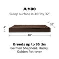 thumbnail image 2 of FurHaven Ultra Plush Deluxe Full Support Orthopedic Deluxe Mattress Pet Bed for Dogs & Cats - Chocolate, Jumbo, 2 of 10