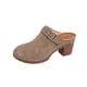 thumbnail image 1 of Mujeres Tacones Altos Cerrados Zapatillas Del Dedo Del Pie Bloque Tacón Mulas Estilo de Madera Clogs Casual Verano Oficina Diapositivas Sandalias Comodidad, 1 of 9