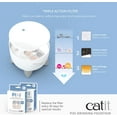 thumbnail image 2 of Catit PIXI Drinking Fountain Cat Water Fountain with Triple Filter and Ergonomic Drinking Options, Pink, 2 of 7