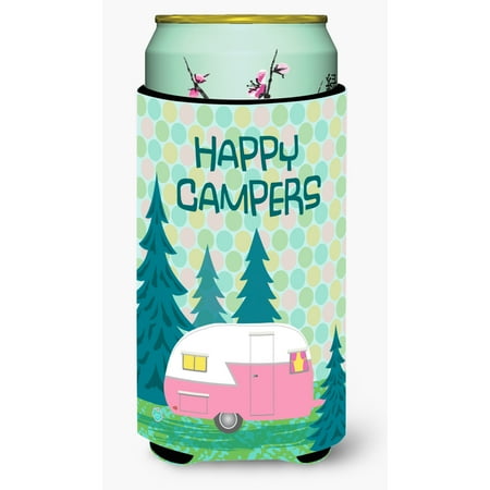 

Carolines Treasures VHA3004TBC Happy Campers Glamping Trailer Tall Boy Beverage Insulator Hugger Tall Boy multicolor