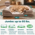 thumbnail image 3 of FurHaven Pet Products Velvet Waves Perfect Comfort Memory Top Sofa-Style Pet Bed for Dogs & Cats - Brownstone, Jumbo, 3 of 9