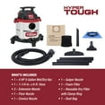 thumbnail image 5 of Hyper Tough 5 Gallon 4 HP Stainless Steel Wet Dry Vacuum for Home, Car, Garage & Workshop, 5 of 15