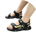 thumbnail image 2 of Otqutp Teen Boys Athletic Sports Sandals Adjustable Straps Hiking Beach Sandals for Boys Open-Toe Shoes with Rubber-Soled, 2 of 9