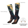 thumbnail image 4 of Fuzoiu Starry Sky Moon Wolf Leader Print Adult Stockings,Crew Socks,Unisex Fashion Socks, Casual Sports Socks,Comfortable Crew Socks for Everyday Wear and Sports, 4 of 6