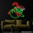 thumbnail image 4 of Glowneon Sloths Christmas Neon Sign, Sloth Santa Hat Led Sign, Sloth Lover Gift, Christmas Decor, 4 of 5
