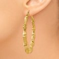 thumbnail image 3 of Auriga Fine Jewelry 14K Yellow Gold Bamboo Hoop Earrings for Women(L-54mm, W-56mm), 3 of 6
