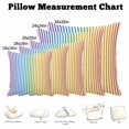 thumbnail image 5 of Throw Pillow Covers, Thin Rainbow Striped 24x24 Pillow Covers for Couch/Sofa/Bed, Farmhouse Modern Stripes Decorative Square Linen Cushion Pillowcase for Home Decor, 5 of 9
