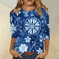 thumbnail image 2 of Costumes for Women Pop Dance Plus Size T Shirt Valentines Day 3/4 Sleeve Cool Floral, 2 of 5