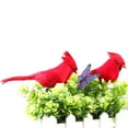 thumbnail image 5 of 12 Pcs Clip On Christmas Tree Ornament Decorations Red Feathers Artificial Birds, 5 of 8