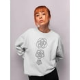 thumbnail image 2 of Symmetrical Knots Design Sweatshirt Women -Image by Shutterstock, Female 3X-Large, 2 of 4