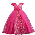 thumbnail image 2 of Toddler Dress, Dress Girls Sleeveless Princess Dress Bow Tie Lace Flowers Mesh Dress Tufted Dress, 2 of 5