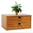 thumbnail image 6 of 2-Layer Vintage Wooden Storage Box Drawer Cosmetic Jewelry Organizer Case Office/Home, 6 of 8