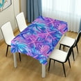 thumbnail image 4 of Yayeee Tablecloths 60" x 60" Rectangle Wrinkle Resistant Party Table Cover, Purple Starfish Pattern, 4 of 8