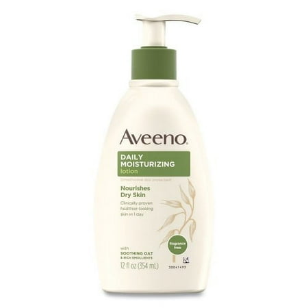 New Aveeno Active Naturals Daily Moisturizing Lotion  12 oz Pump Bottle Each