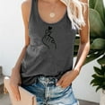 thumbnail image 1 of Boovnll Débardeurs pour Femmes, T-Shirt Sans Manches Décontracté à Col Rond Imprimé d'Été pour Femmes, Débardeur pour Femmes, Débardeurs, Débardeurs pour Femmes, 1 of 4
