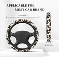 thumbnail image 4 of KLL Car Steering Wheel Cover, Universal 15 inch, Soft Elastic and Comfortable,Car Accessories Decorations-Brown Cow, 4 of 7