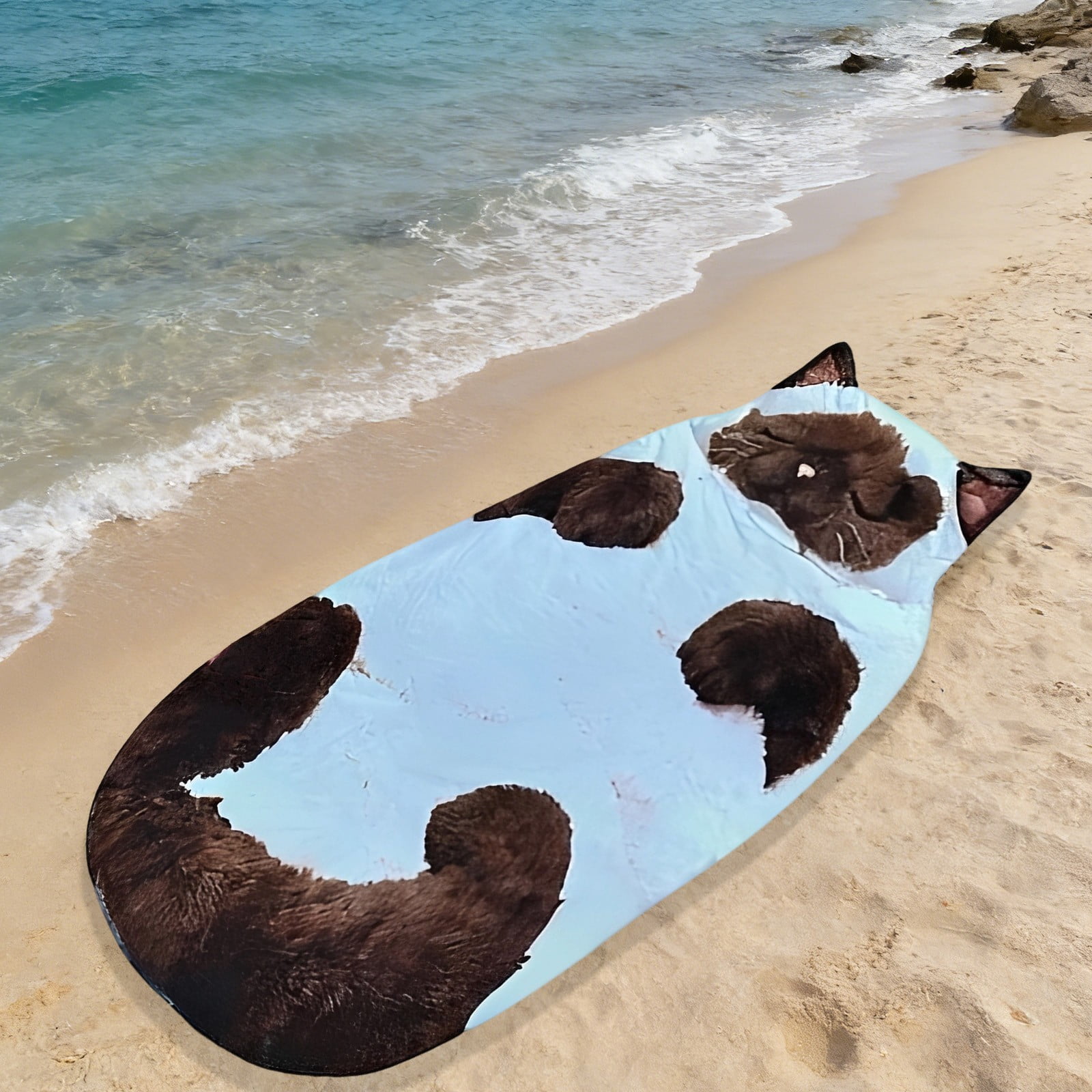 Cat Sleeping Bag for Human,Adult Soft Sleeping Bag – Plush Cat Envelope Sleeping Bag for Camping,Sleepovers & Home Lounging,Washable Warm Blanket,68.9x31.5 Inch(B)